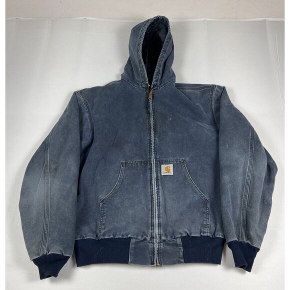 Carhartt Other - VTG Carhartt Men's Large JQ283 Navy Blue Quilted Lined Active Jacket Made in USA